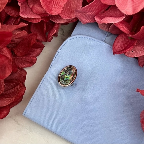 Elegant Colorful Abalone Shell Oval Cufflinks - Picture 11 of 16